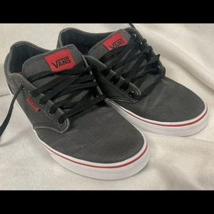 Vintage-Vans Mens Off The Wall Black Lace Up Low Top Sneakers Shoes Size US 10.5